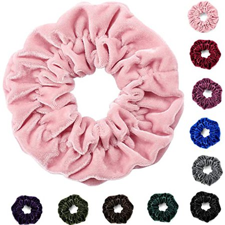 Amazon.com : Gelite 10 Pcs Extra Large Velvet Scrunchies for Hair Big Hair Scrunchies for Girls Women VSCO Scrunchies Pack Scrunchie with Storage Box : Beauty