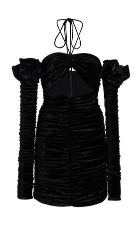 Magda Butrym Ruched Velour Mini Dress By Magda Butrym | Moda Operandi