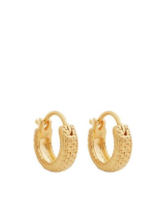 Monica Vinader 18kt gold vermeil Doina huggie earrings - FARFETCH