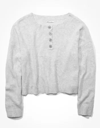 AE Henley Sweater gray