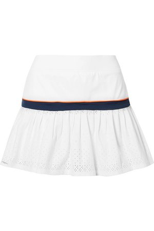 L'Etoile Sport | Stretch-jersey and pointelle-knit tennis skirt | NET-A-PORTER.COM