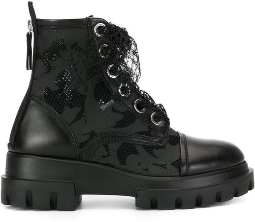 Chunky Sole Lace-Up Boots