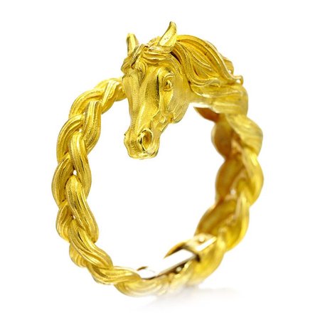 Hermes Gold Horse Bracelet
