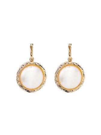 By Alona 18kt gold-plated Cindy Pearl Drop Earrings
