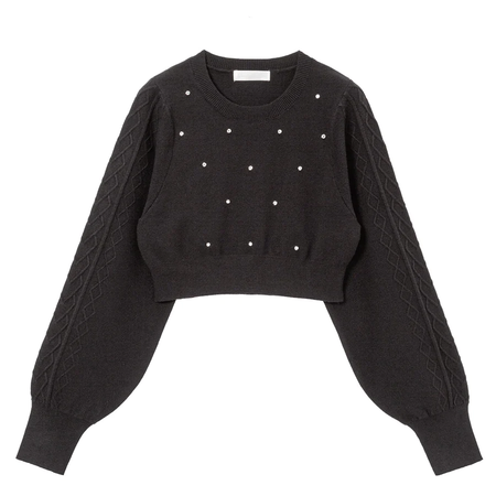 black cropped sweater