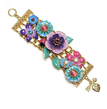 Betsey Johnson Flower Toggle Bracelet: Clothing