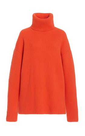 Oversized Ribbed-Knit Cashmere Turtleneck Sweater By Carolina Herrera | Moda Operandi