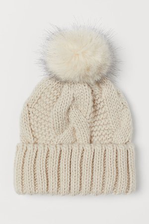 Knit Hat - Beige