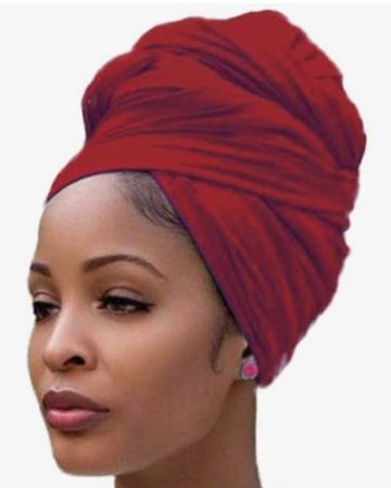 Jersey red turban headwrap