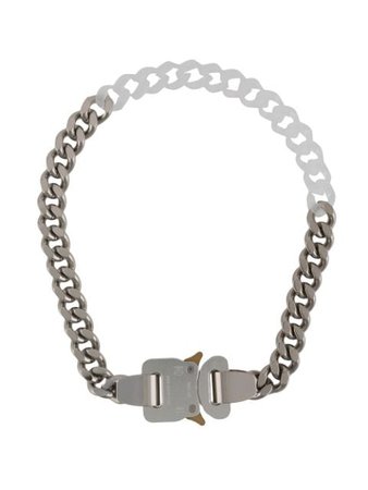 Shop silver 1017 ALYX 9SM chain buckle necklace with Express Delivery - Farfetch