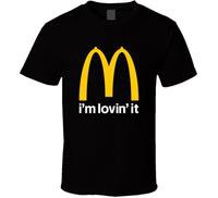 I'm Lovin' It Mcdonalds Funny Black T Shirt Mens Tee Gift Fashion New – douxtshirt