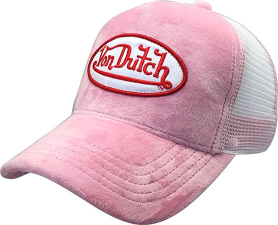 Von Dutch Trucker Hat with Logo Patch Baseball Hat (Pink Velvet VDHT233) at Amazon Men’s Clothing store: