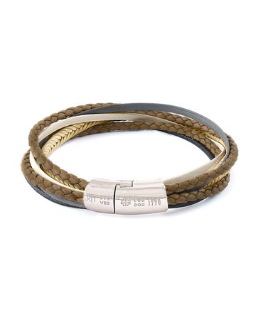 Tateossian Multi-Strand Leather Cobra Bracelet
