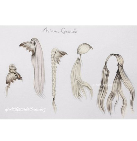 ariana grande hair drawings