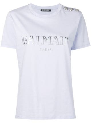 Balmain Logo Print T-shirt - Farfetch