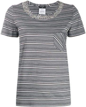 PRE-OWNED multi stripe T-shirt