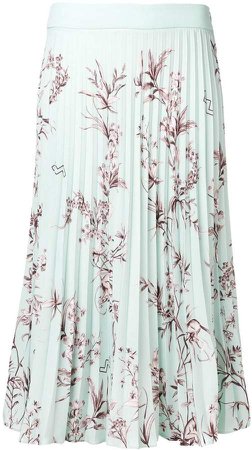 Ssheena pleated floral print skirt