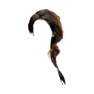 brown hair png side braid