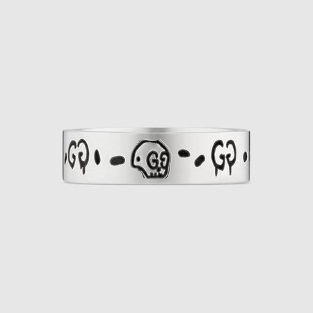 925 Sterling Silver Small GucciGhost Ring | GUCCI® AT