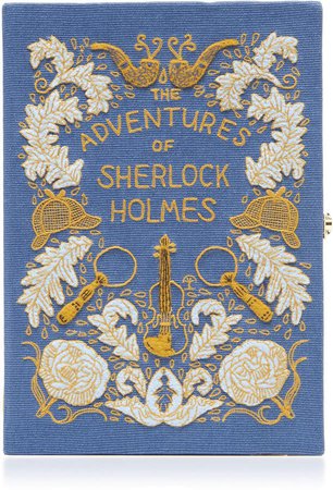 Olympia Le-Tan Sherlock Holmes Embroidered Book Clutch