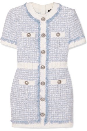 Balmain | Embellished tweed mini dress | NET-A-PORTER.COM