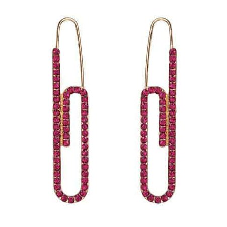 magenta safety pin earrings - Google Search