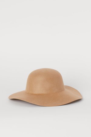 Felted Wool Hat - Camel - | H&M US