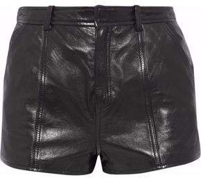 Lace-up Leather Shorts