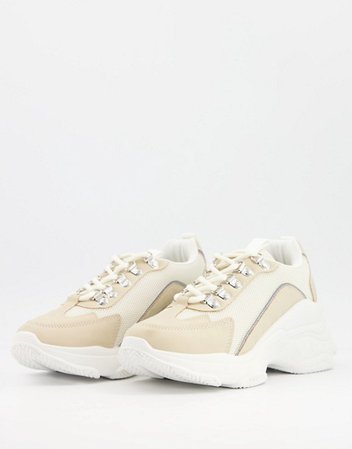 RAID Verona chunky sneakers in beige | ASOS