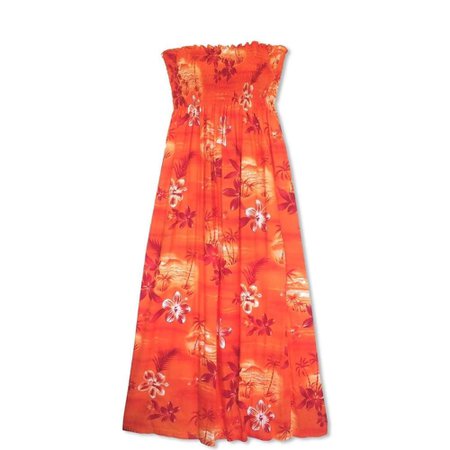 Lavahut - Aurora Orange Maxi Hawaiian Dress