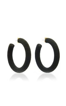Cord Hoop Earrings by Rebecca de Ravenel | Moda Operandi