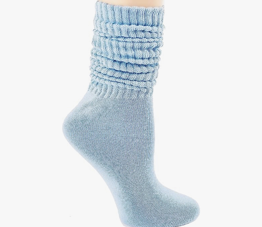 light blue slouch sock