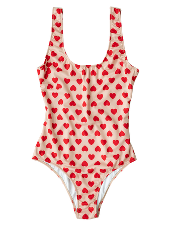 Hearts Print Swimsuit – NATASHA ZINKO