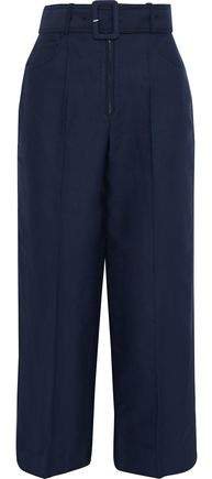 Loes Belted Cotton-blend Straight-leg Pants