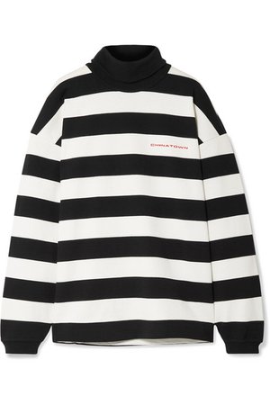 Alexander Wang | Chynatown oversized striped cotton turtleneck sweatshirt | NET-A-PORTER.COM