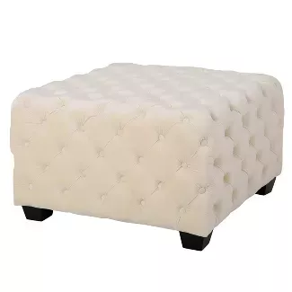 Piper Tufted Square Ottoman Bench - Christopher Knight Home : Target