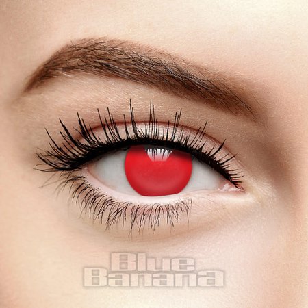 Blind 1 Day Daily Red Coloured Contact Lenses, Coloured Contacts UK
