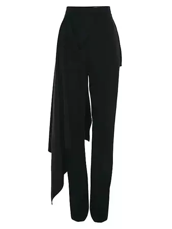 Shop Alexander McQueen Wool Draped Trousers | Saks Fifth Avenue