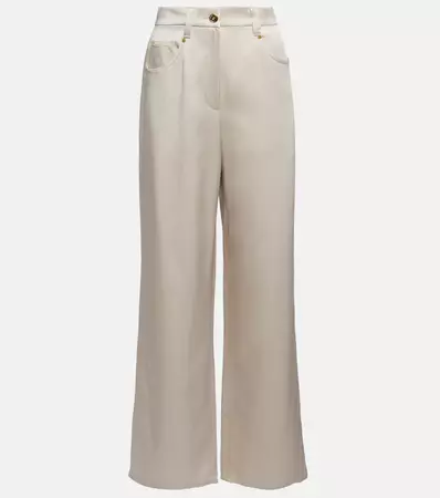 Wide Leg Pants in White - Brunello Cucinelli | Mytheresa