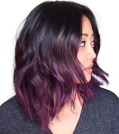 Purple & Black Ombre Hair