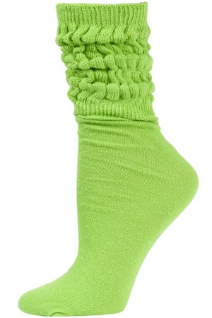 green slouch socks