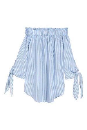 blue white stripe blouse