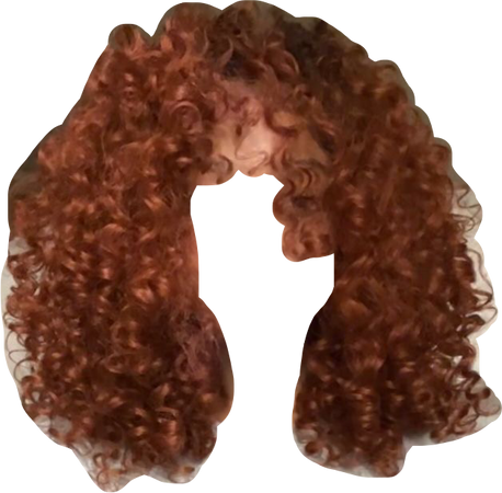 big red curly hair