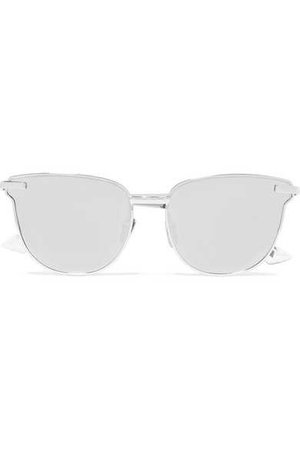 Le Specs | Pharaoh cat-eye silver-plated mirrored sunglasses | NET-A-PORTER.COM