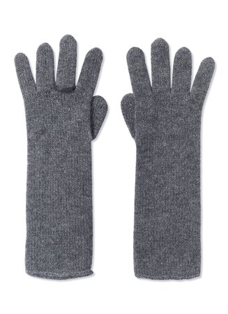 gray cashmere gloves