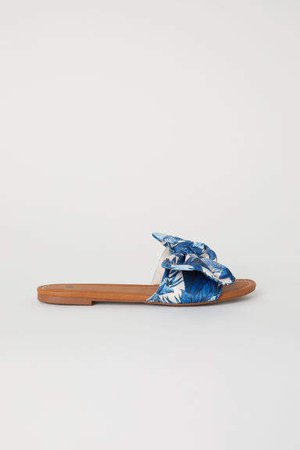 Sandals with Bow - Blue