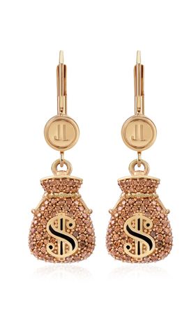 Pouch Money Bags 14k Gold-Plated Earrings By Judith Leiber | Moda Operandi