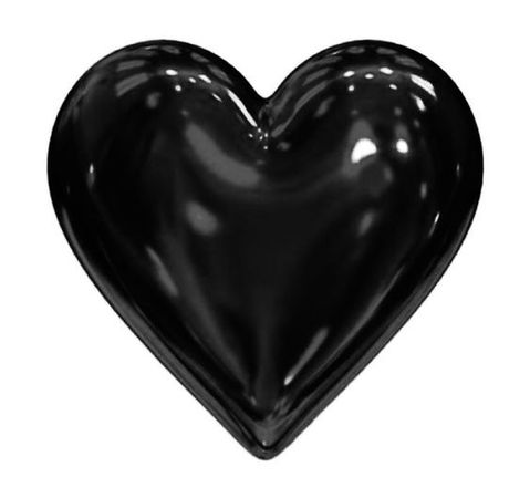 3d holographic png black heart