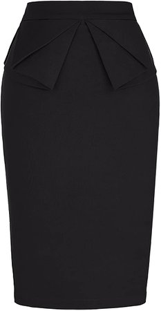 GRACE KARIN Women's Wear to Work Stretchy Ruffled Office Pencil Skirt at Amazon Women’s Clothing store