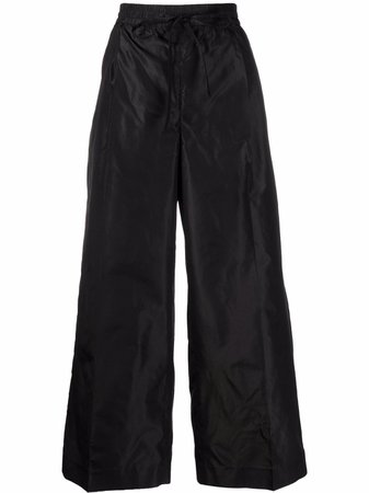 Valentino wide-leg Cropped Silk Trousers - Farfetch